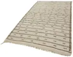 Kendir Çizgili Bej Kenevir İpinden El Dokuma Kilim-175x320 - Görsel 3