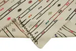 Kendir Çizgili Beyaz Kenevir İpinden El Dokuma Kilim-164x326 - Görsel 6