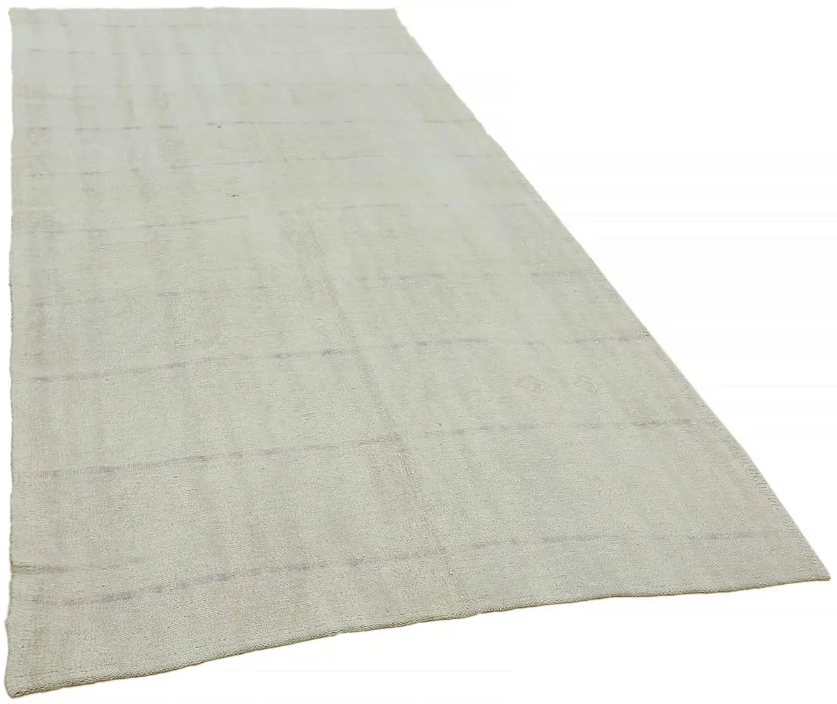 Kendir Çizgili Beyaz Kenevir İpinden El Dokuma Kilim-160x300 - Görsel 2