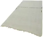 Kendir Çizgili Beyaz Kenevir İpinden El Dokuma Kilim-157x323 - Görsel 3
