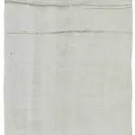 Kendir Çizgili Beyaz Kenevir İpinden El Dokuma Kilim-158x350