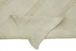 Kendir Çizgili Beyaz Kenevir İpinden El Dokuma Kilim-173x320 - Görsel 6