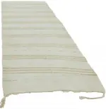 Kendir Çizgili Bej Kenevir İpinden El Dokuma Kilim-145x374 - Görsel 2