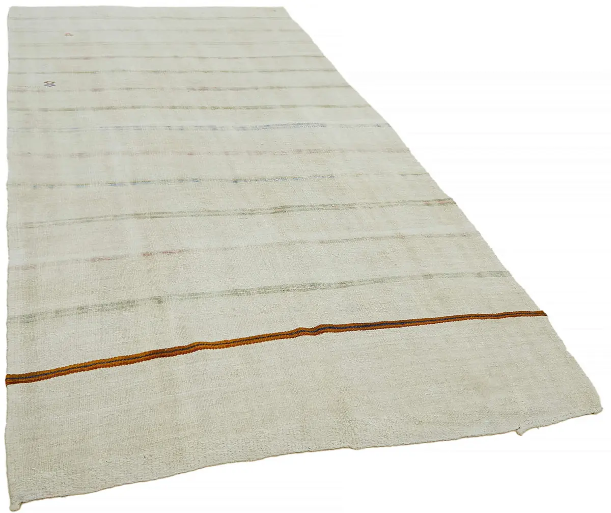 Kendir Çizgili Bej Kenevir İpinden El Dokuma Kilim-176x340 - Görsel 2