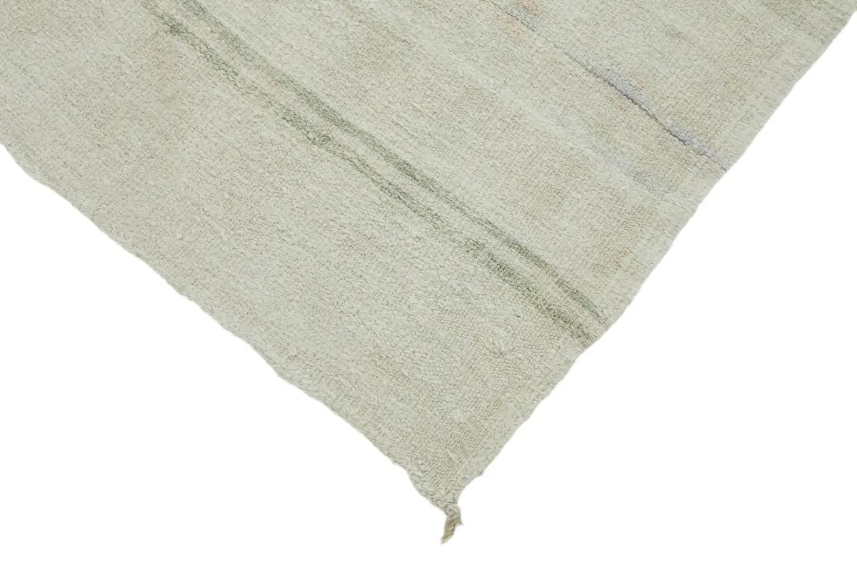 Kendir Çizgili Bej Kenevir İpinden El Dokuma Kilim-176x340 - Görsel 4