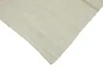 Kendir Çizgili Beyaz Kenevir İpinden El Dokuma Kilim-172x387 - Görsel 4