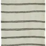 Kendir Çizgili Bej Kenevir İpinden El Dokuma Kilim-175x360