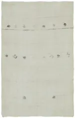 Kendir Çizgili Bej Kenevir İpinden El Dokuma Kilim-203x315