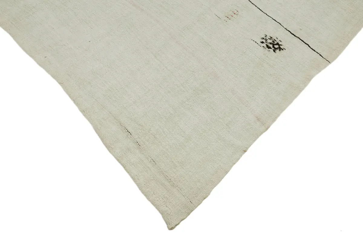 Kendir Çizgili Bej Kenevir İpinden El Dokuma Kilim-203x315 - Görsel 4