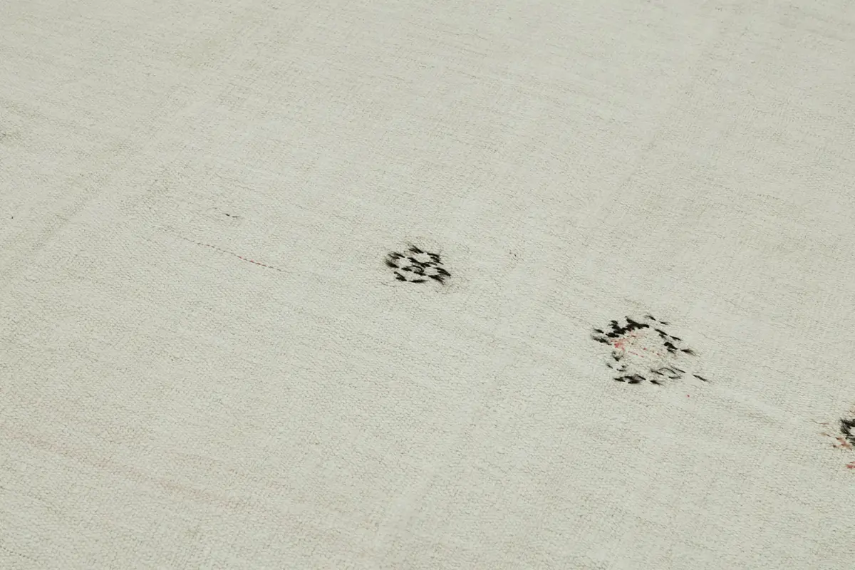 Kendir Çizgili Bej Kenevir İpinden El Dokuma Kilim-203x315 - Görsel 5