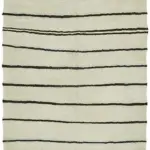 Kendir Çizgili Bej Kenevir İpinden El Dokuma Kilim-185x350