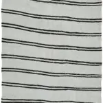 Kendir Çizgili Beyaz Kenevir İpinden El Dokuma Kilim-180x370
