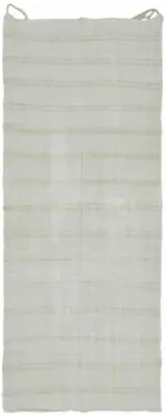 Kendir Çizgili Beyaz Kenevir İpinden El Dokuma Kilim-170x407