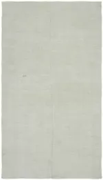 Kendir Çizgili Beyaz Kenevir İpinden El Dokuma Kilim-204x348