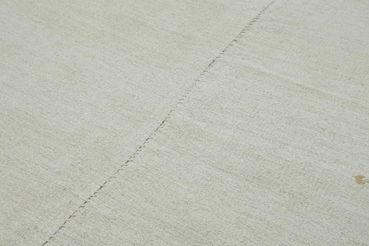 Kendir Çizgili Beyaz Kenevir İpinden El Dokuma Kilim-204x348 - Görsel 5