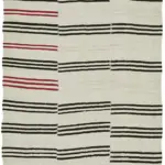 Kendir Çizgili Bej Kenevir İpinden El Dokuma Kilim-203x363