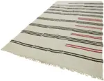 Kendir Çizgili Bej Kenevir İpinden El Dokuma Kilim-203x363 - Görsel 3