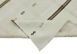 Kendir Çizgili Beyaz Kenevir İpinden El Dokuma Kilim-210x510 - Görsel 6