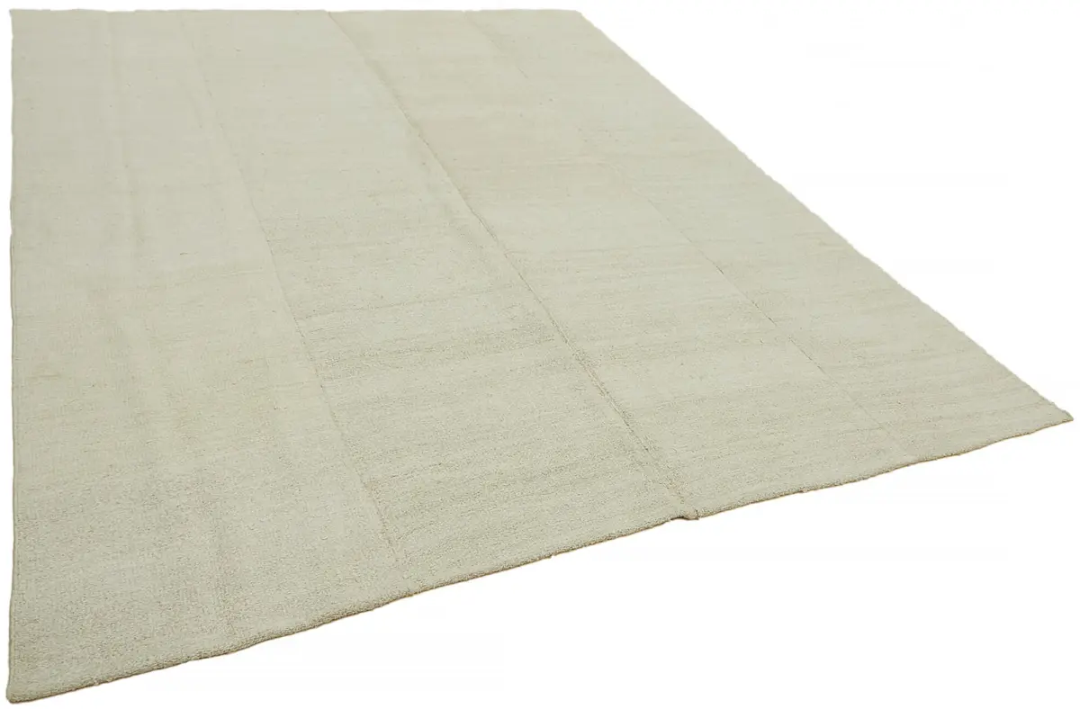 Kendir Çizgili Bej Kenevir İpinden El Dokuma Kilim-260x320 - Görsel 2