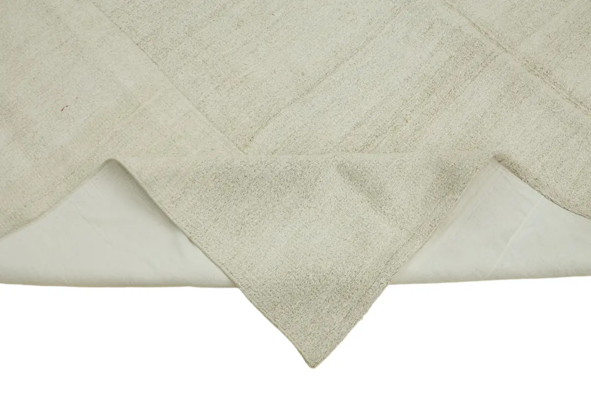 Kendir Çizgili Bej Kenevir İpinden El Dokuma Kilim-260x320 - Görsel 6