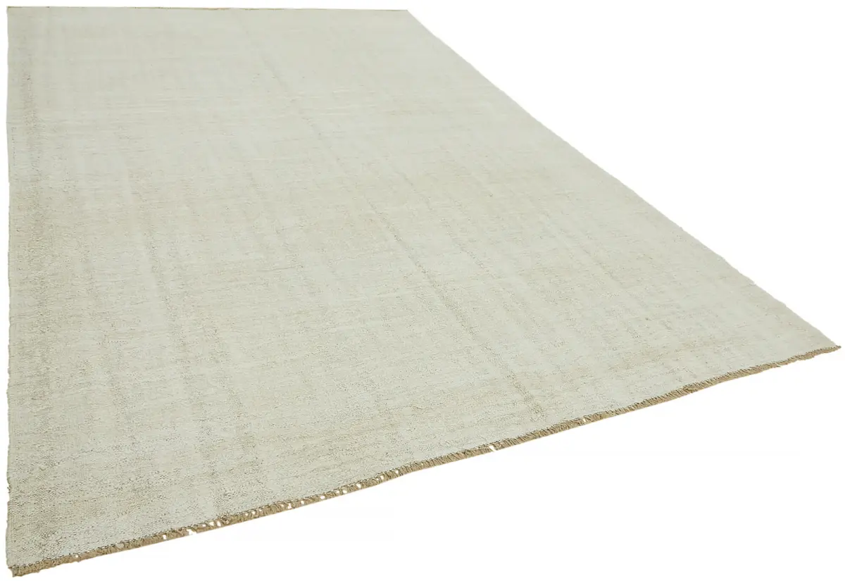 Kendir Çizgili Bej Kenevir İpinden El Dokuma Kilim-244x351 - Görsel 2