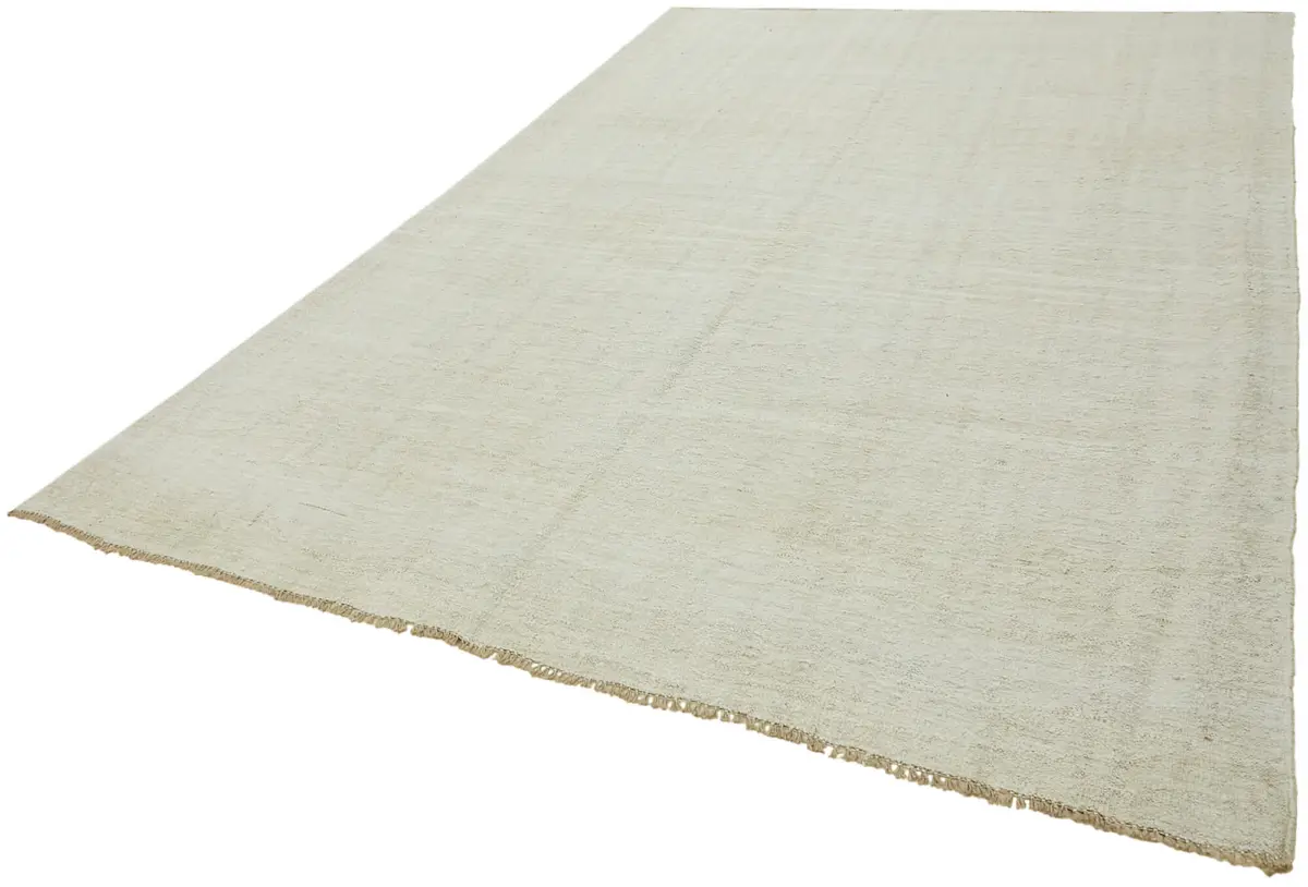 Kendir Çizgili Bej Kenevir İpinden El Dokuma Kilim-244x351 - Görsel 3