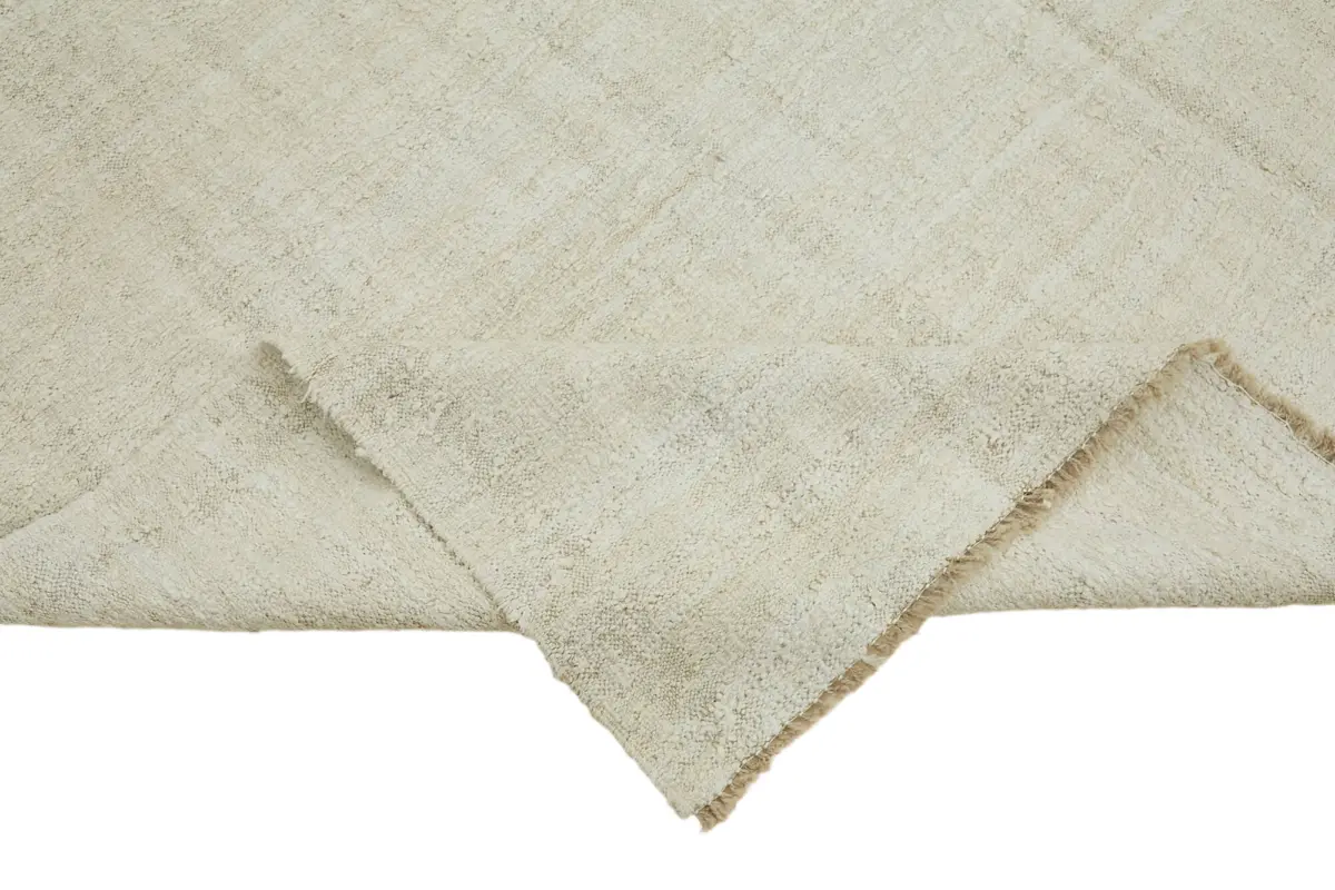 Kendir Çizgili Bej Kenevir İpinden El Dokuma Kilim-244x351 - Görsel 6