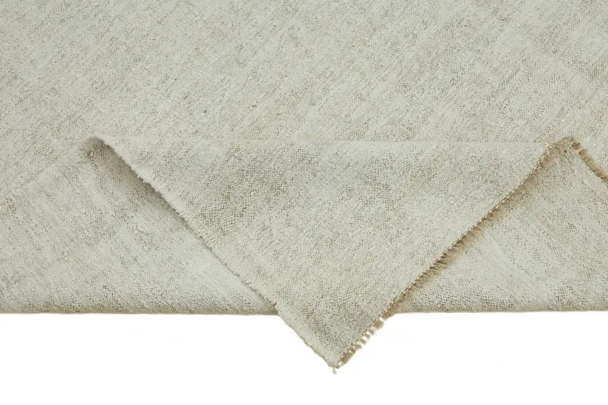 Kendir Çizgili Beyaz Kenevir İpinden El Dokuma Kilim-222x320 - Görsel 6