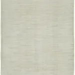 Kendir Çizgili Beyaz Kenevir İpinden El Dokuma Kilim-240x337