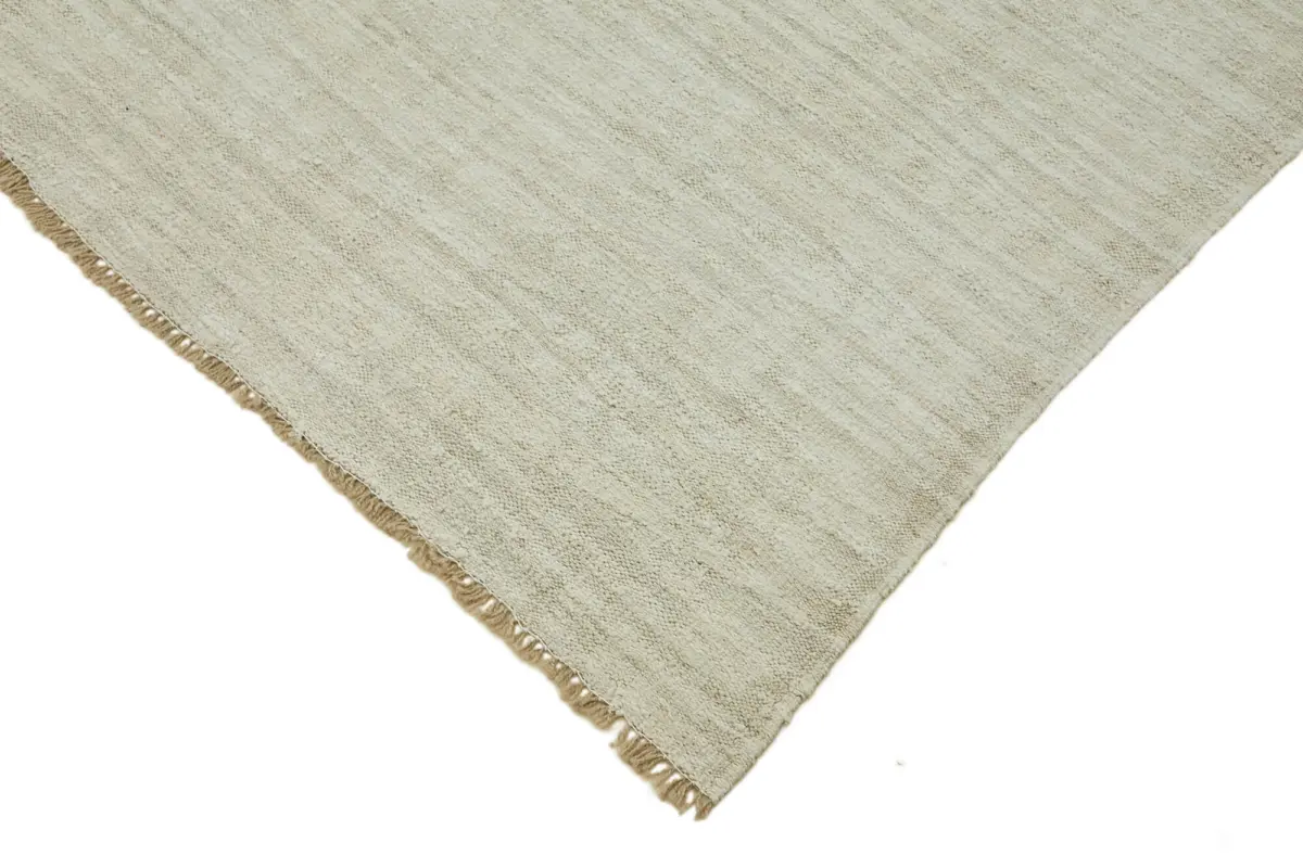 Kendir Çizgili Beyaz Kenevir İpinden El Dokuma Kilim-240x337 - Görsel 4