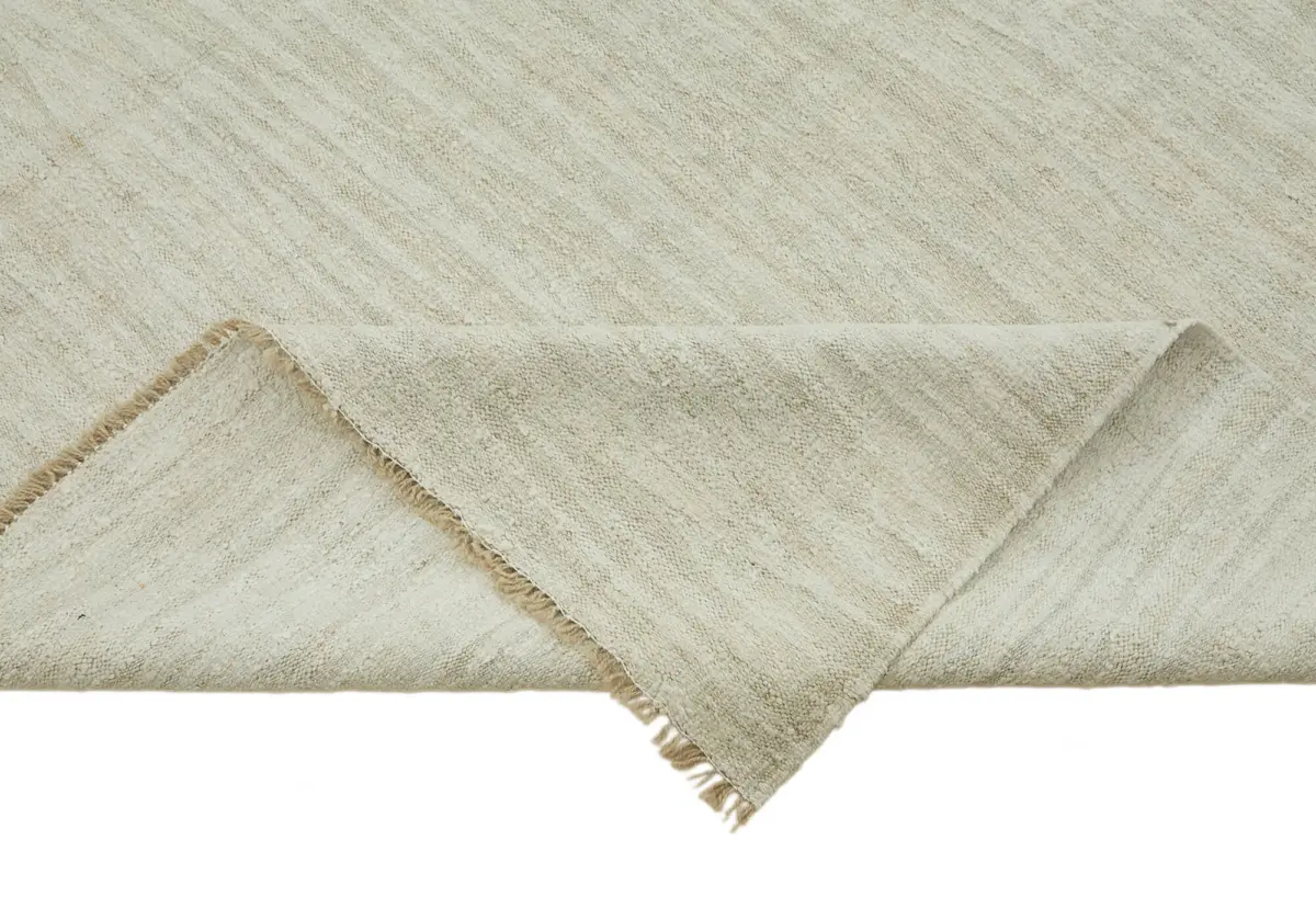 Kendir Çizgili Beyaz Kenevir İpinden El Dokuma Kilim-240x337 - Görsel 6