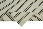 Kendir Çizgili Beyaz Kenevir İpinden El Dokuma Kilim-224x370 - Görsel 6