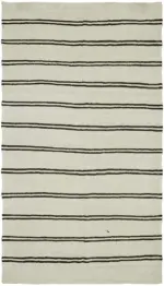 Kendir Çizgili Bej Kenevir İpinden El Dokuma Kilim-216x374