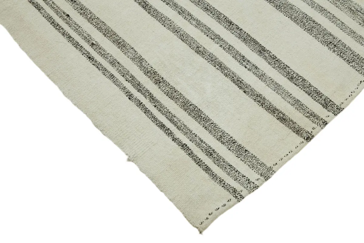 Kendir Çizgili Bej Kenevir İpinden El Dokuma Kilim-225x355 - Görsel 4