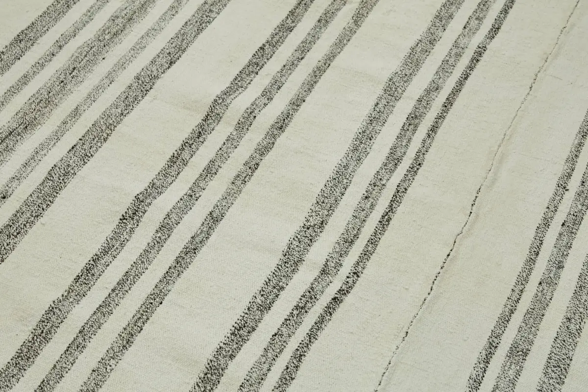 Kendir Çizgili Bej Kenevir İpinden El Dokuma Kilim-225x355 - Görsel 5
