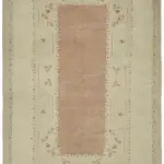 Anadolu Eskitme Bej Pamuk Üzerine Yün El Dokuma Halı-166x264