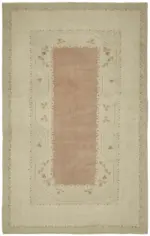 Anadolu Eskitme Bej Pamuk Üzerine Yün El Dokuma Halı-166x264