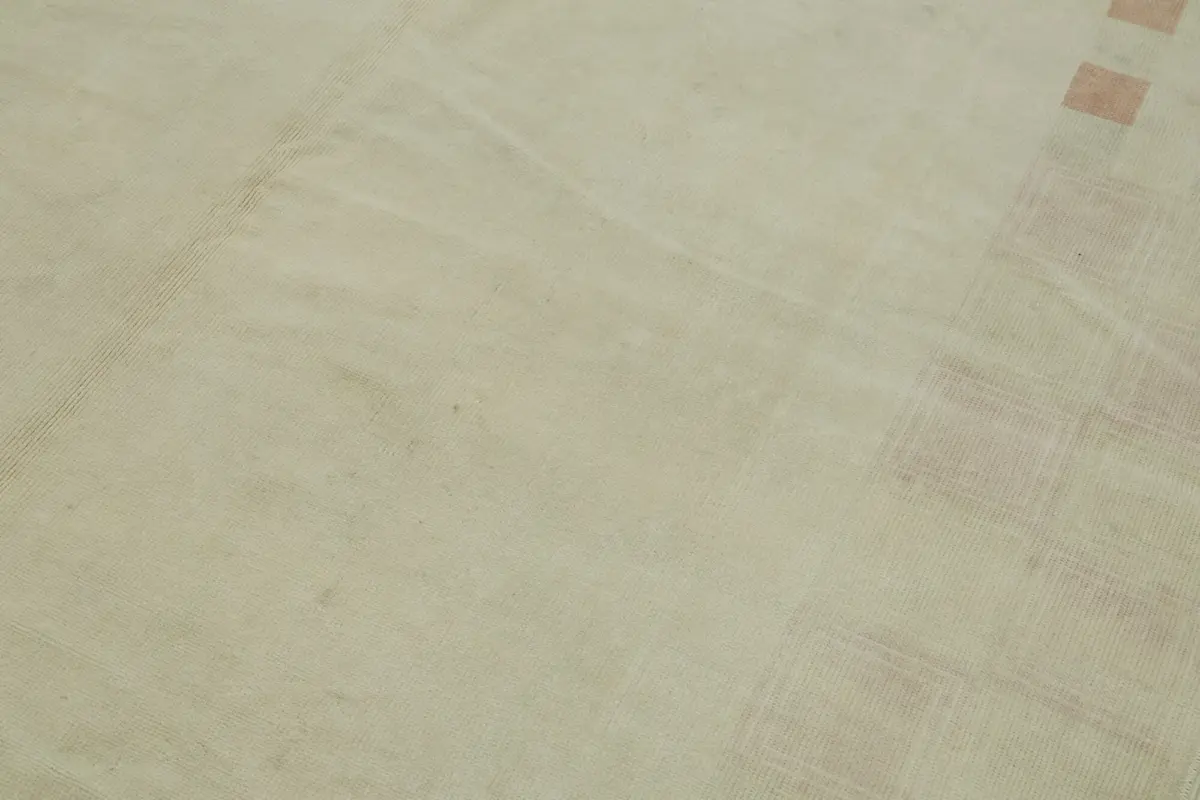 Anadolu Eskitme Bej Pamuk Üzerine Yün El Dokuma Halı-201x293 - Görsel 5