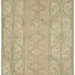 Anadolu Eskitme Bej Pamuk Üzerine Yün El Dokuma Halı-196x316