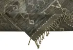 Tribal Modern Dizayn Gri Pamuk Üzerine Yün El Dokuma Halı-283x370 - Görsel 6