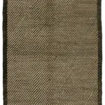 Tribal Modern Dizayn Kahverengi Pamuk Üzerine Yün El Dokuma Halı-283x345