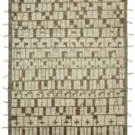 Tribal Modern Dizayn Multi Pamuk Üzerine Yün El Dokuma Halı-278x396