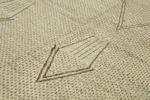 Tribal Modern Dizayn Bej Pamuk Üzerine Yün El Dokuma Halı-304x370 - Görsel 5
