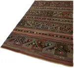 Anadolu Eskitme Multi Renk Pamuk Üzerine Yün El Dokuma Kilim-136x230 - Görsel 3