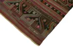 Anadolu Eskitme Multi Renk Pamuk Üzerine Yün El Dokuma Kilim-136x230 - Görsel 4
