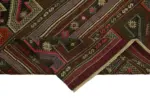 Anadolu Eskitme Multi Renk Pamuk Üzerine Yün El Dokuma Kilim-136x230 - Görsel 6