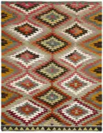 Anadolu Eskitme Multi Renk Pamuk Üzerine Yün El Dokuma Kilim-170x214