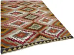 Anadolu Eskitme Multi Renk Pamuk Üzerine Yün El Dokuma Kilim-170x214 - Görsel 2
