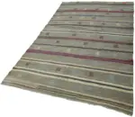 Anadolu Eskitme Multi Renk Pamuk Üzerine Yün El Dokuma Kilim-148x250 - Görsel 3