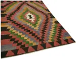 Anadolu Eskitme Multi Renk Pamuk Üzerine Yün El Dokuma Kilim-170x237 - Görsel 2